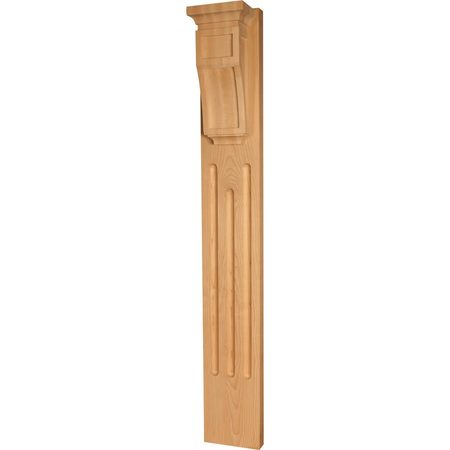 OSBORNE WOOD PRODUCTS 34 1/2 x 5 x 4 1/4 Mission Style Decorative Pilaster in Red Oak 3513O